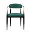 Ensemble de chaises rembourrées en tissu vert 2 pièces Modern Contemporary-899264611