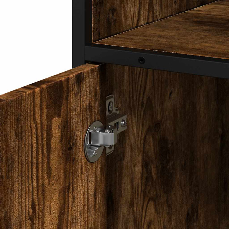 Armoire de salle de bain vidaXL, Chêne fumé