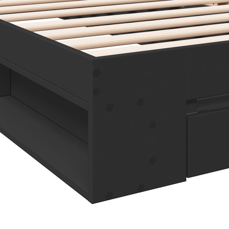 Obyrne Bed, Black, 90 x 190cm