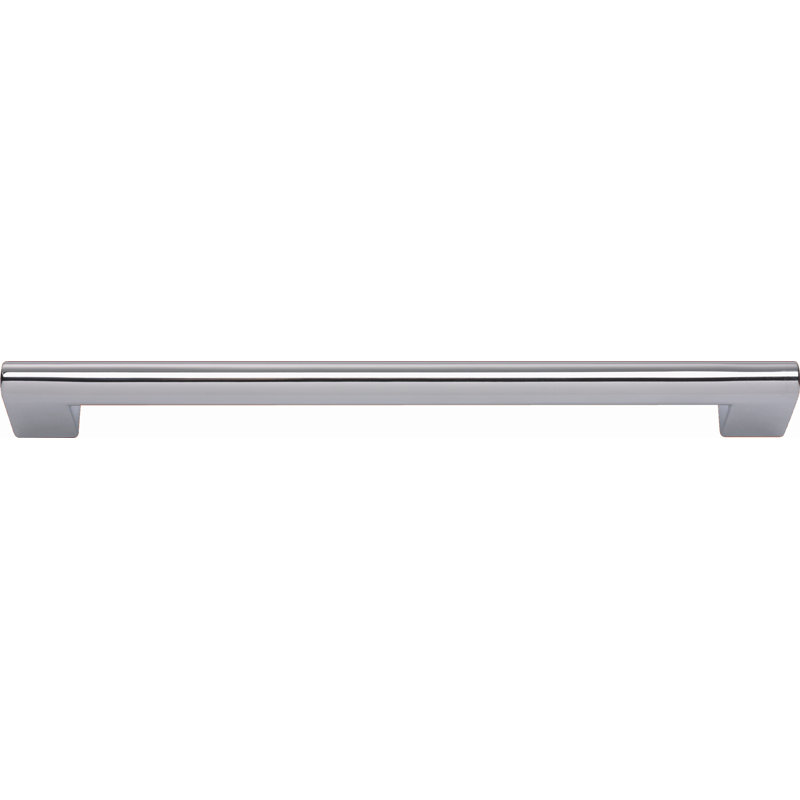 Round Rail Bar pull, Polished Chrome, 7 9/16"