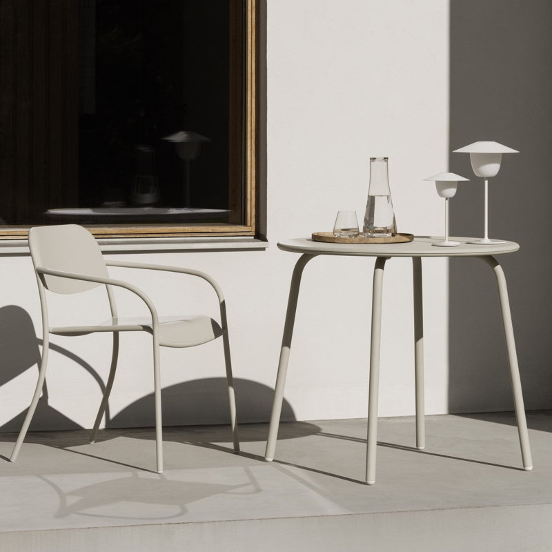 Fauteuil de patio Yua, Soie grise