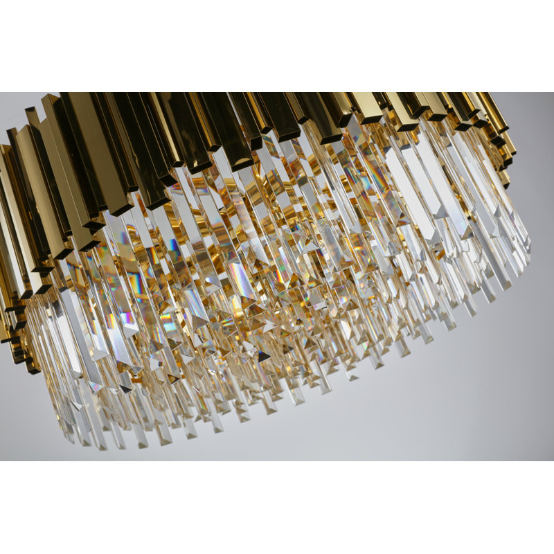 Jinie 1-Modern Crystal Chandelier Ceiling Light Fixture for Living Room and Bedroom