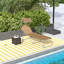 Chaise longue de bronzage pliante d'extérieur réglable avec abat-jour-1093141416