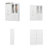 Wardrobe Armoire with Glass Display Door, Modular Bedroom Closet Storage with 3 Drawers and Hanging Rod