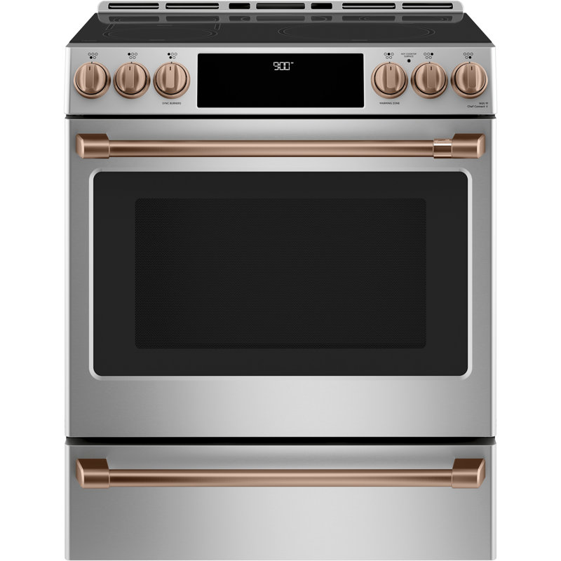 Front Control Induction Range Handle Kit, Brushed Copper