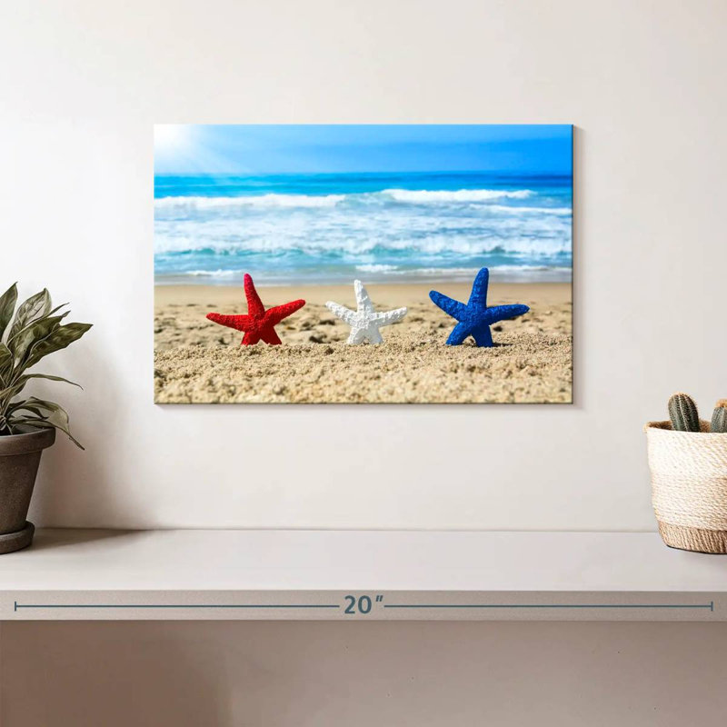 Beach patriotic starfish Aletra, H 8 po x l 12 po