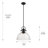 Bales 1-Light Dimmable Dome Pendant-91584196-91584194