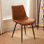 Ensemble de 4 chaises de salle à manger modernes, siège rembourré en similicuir et pieds robustes en métal (4 chaises)