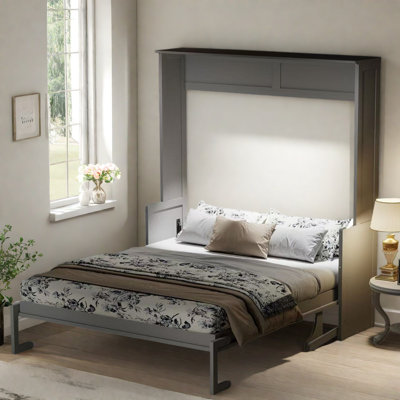 Murphy Bed With Desk, Led Lights And Usb Charging Station
