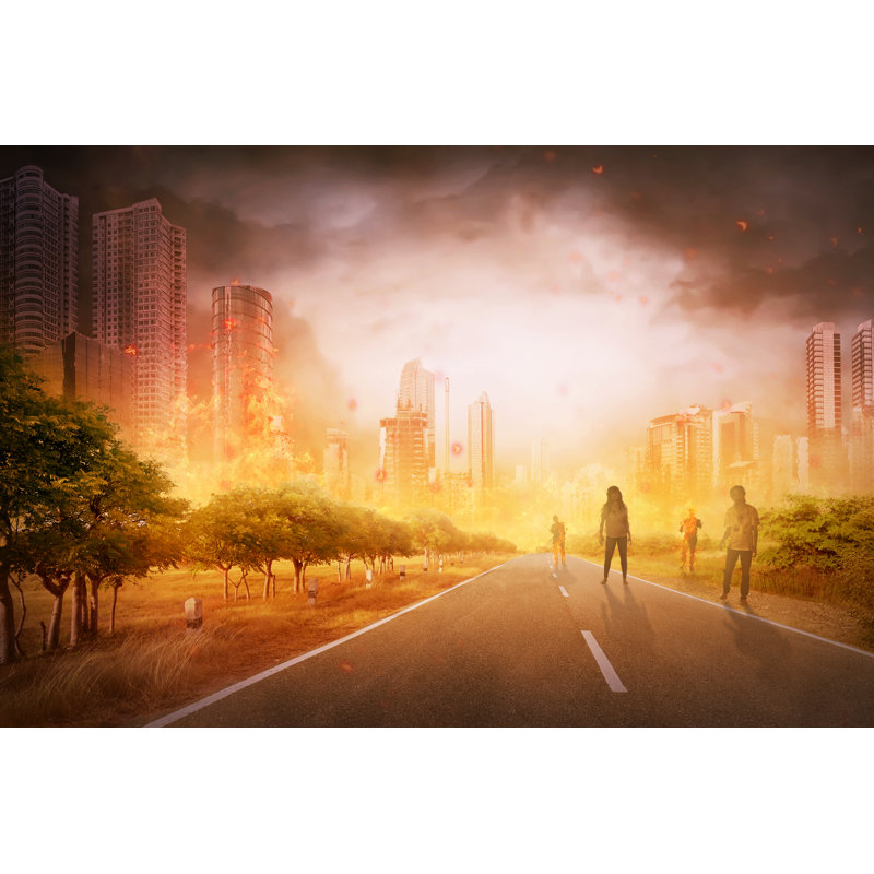 Zombies - Wrapped Canvas Print, 30cm H x 46cm W x 3.8cm D