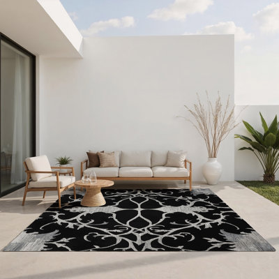Shadowed Rose Indoor And Outdoor Area Rug