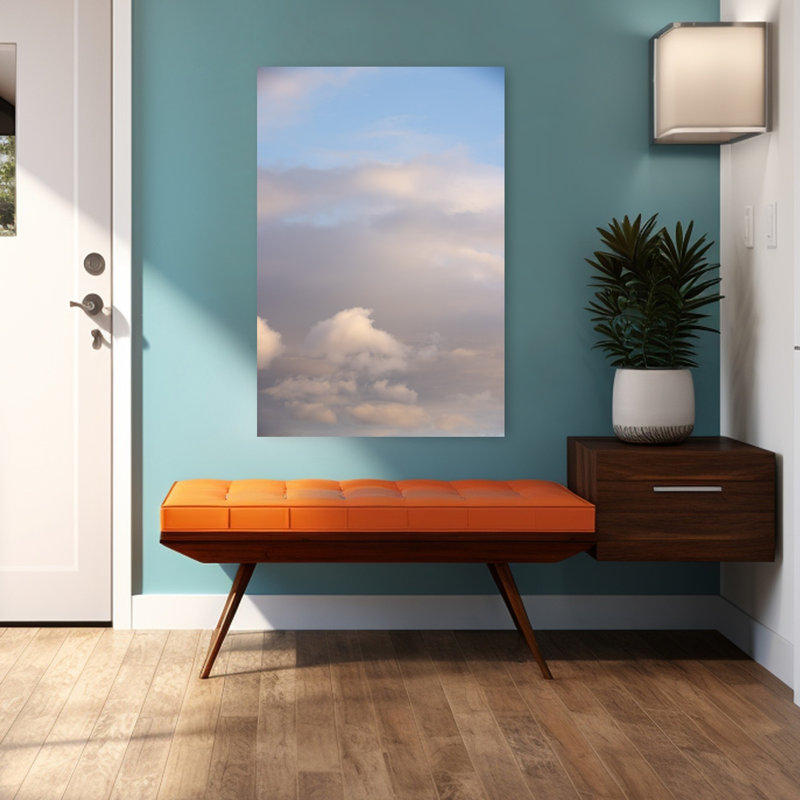 Art contemporain, paysage abstrait, paysage côtier, H 48 po x l 32 po