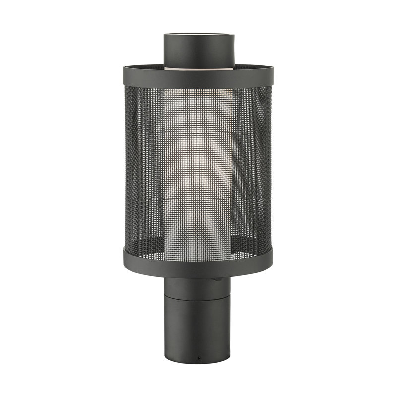 Tête de lanterne câblée 1 lumière H 15 po, Noir texturé