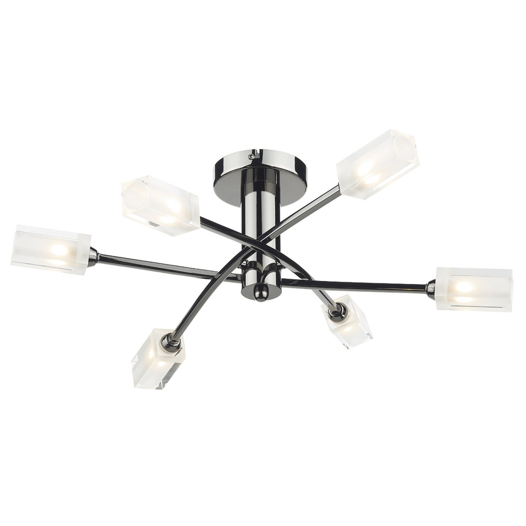 Nevaeh Glass Semi Flush Mount