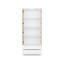 Bibliothèque H 78,7 po x l 31,5 po avec portes en verre et tiroirs à lumières DEL-1049010270