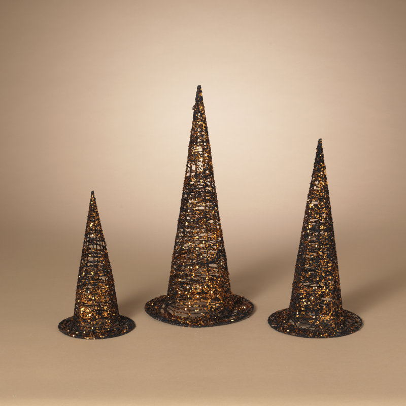 Halloween Witch Hats Set of 3 - Lg 20"H