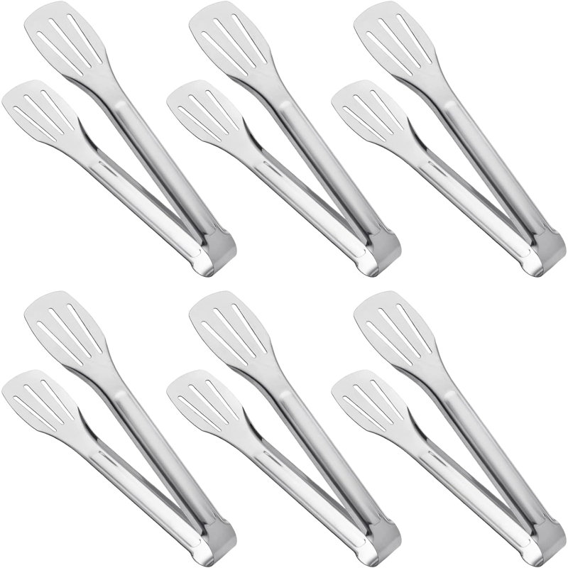 6-pack Stainless Steel Serving Tongs