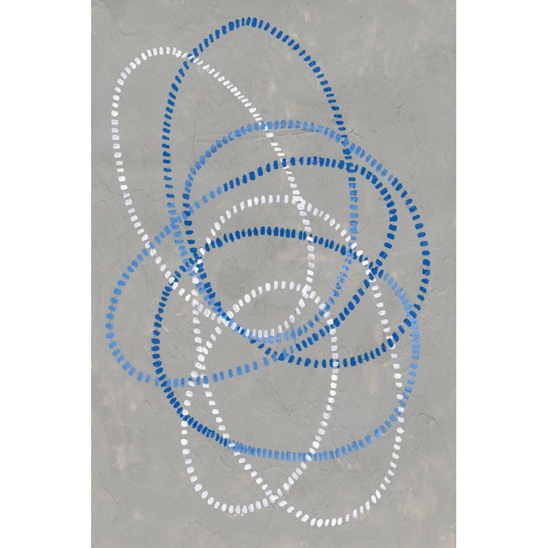 Running Stitch II by Vanna Lam - Painting, 122 cm H x 81 cm W, Black Floater Framed