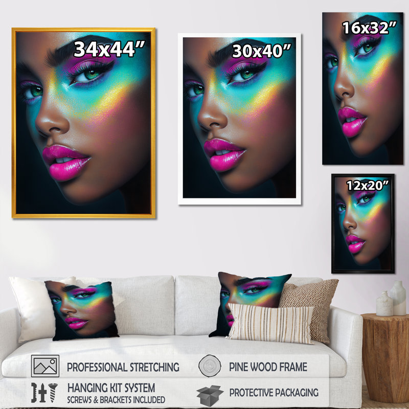 Magnifique photographie afro-américaine II - reproduction d'art moderne, 32" H x 24" W, Floater Framed Print, Gold