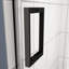 Porte de douche coulissante noire matte, verre trempé de 5/16 po, facile à nettoyer pour porte de salle de bain avec verre - noir, lisse et confortable-118281548