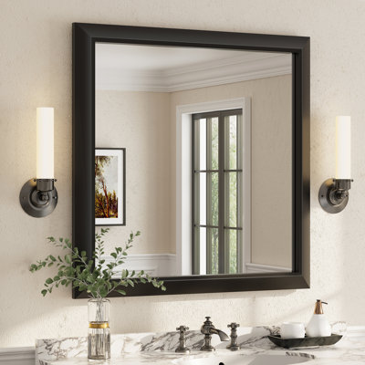 Miroir mural en verre trempé et alliage d'aluminium Amara