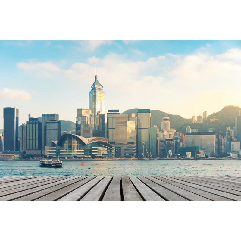 Hong Kong Downtown - Wrapped Canvas Print, 81cm H x 122cm W x 3.8cm D