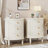 Oval Nightstand with 3 Drawers