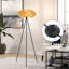 Rustic Floor Lamp With Tripod Base & Black Foot Switch-415890866