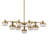 Uttermost Wedge 12 Lt LED Brass Chandelier