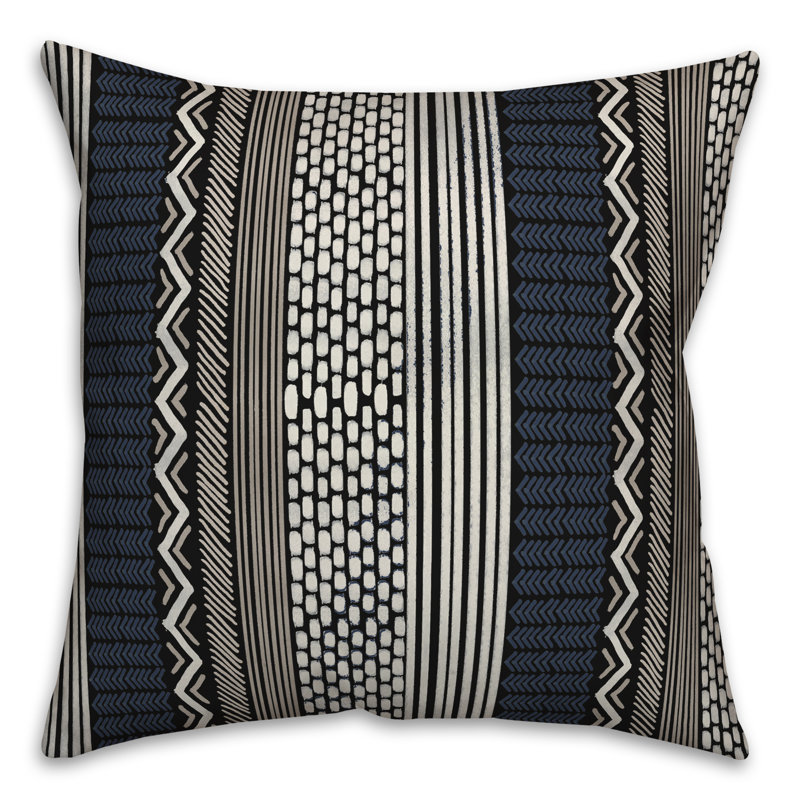 Outdoor Reversible Throw Pillow, Black