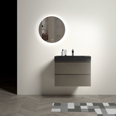 Armoire de salle de bain moderne 30 po gris - Max Storage