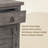 Laquenda Solid Wood Nightstand with Drawer and Storage Cabinet-1995047732