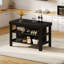 Table pour îlot de cuisine 55,1 "avec rangement et sièges pour la salle à manger de cuisine-833391946