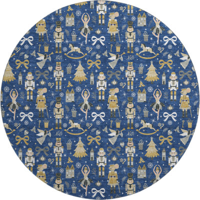 Premium Machine Washable Mayfield AMF1827 Fun Christmas Rug