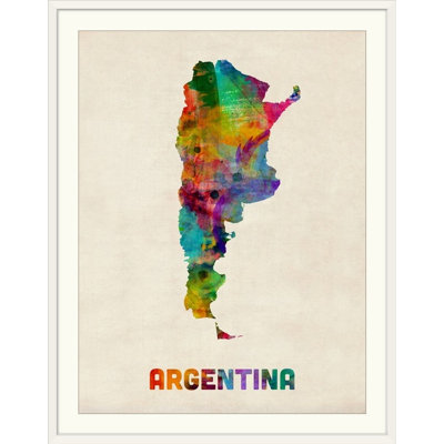 Francy, «Argentine Watercolor Map» par Abarca, impression