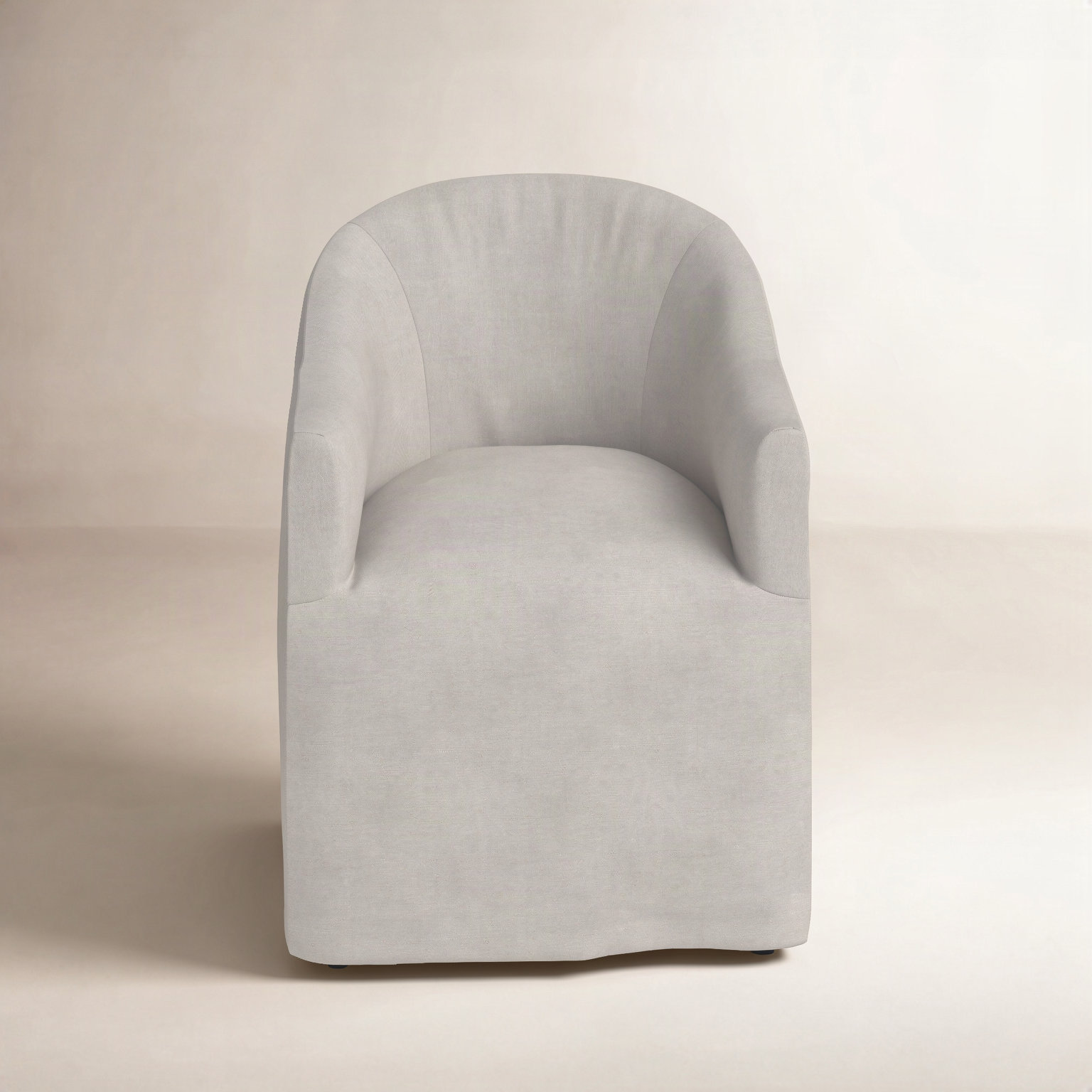 Galinda Cotton Dining Armchair, Heather Twill Pewter