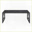 Ensemble de tables basses 3 pièces Modern: plateau en verre à imprimé marbre Base en métal noir, facile à nettoyer pour le salon