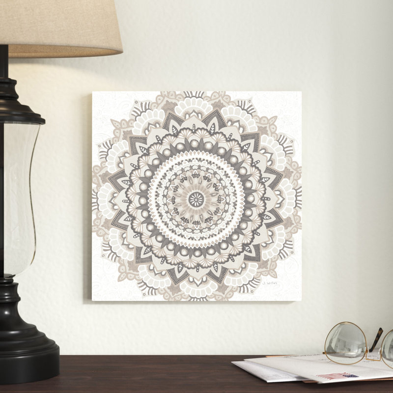 «Mandala Dream Neutral Crop» par James Wiens, impression sur toile non encadrée, H 12 po x l 12 po