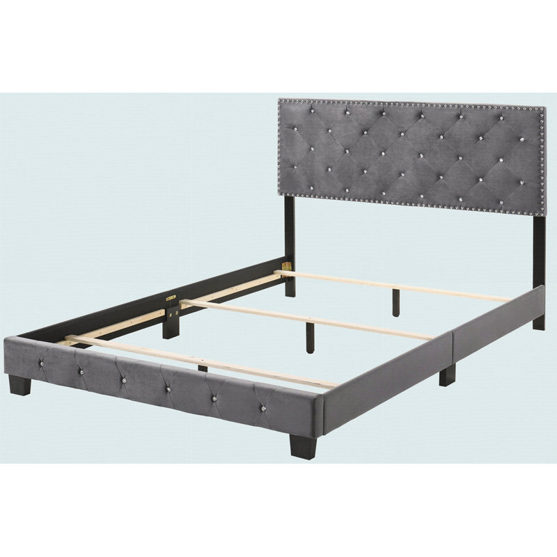 Transitional Gray Full Bed With Storage