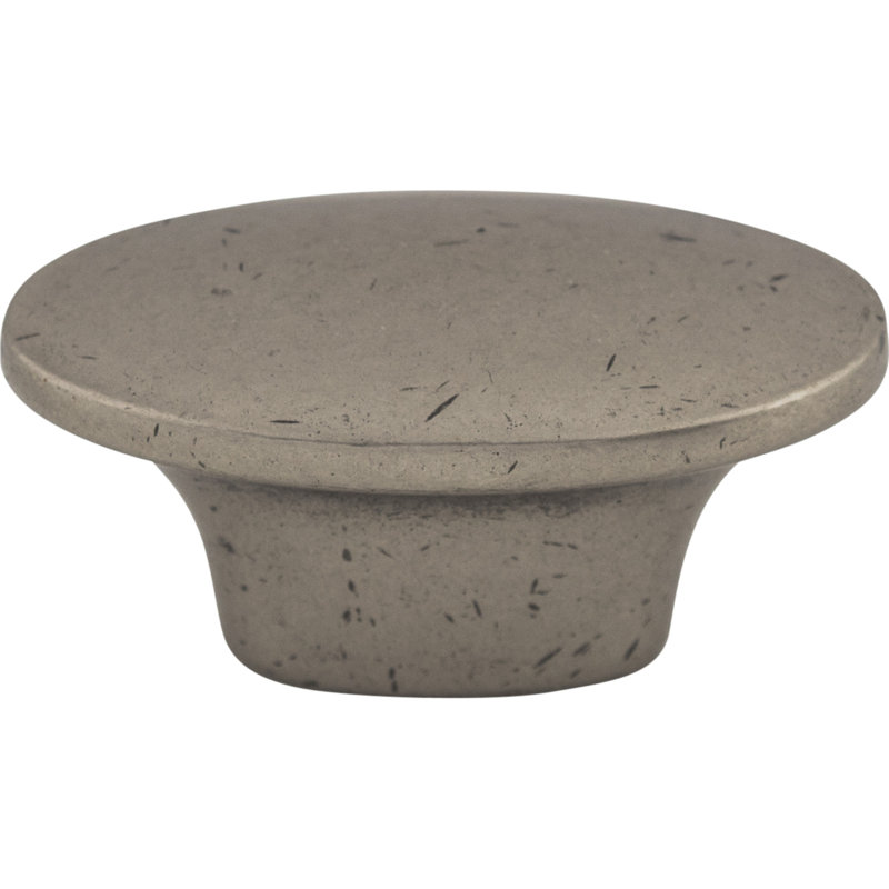 Dakota 1 1/2" Length Oval Knob, Pewter Antique