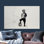 Décoration intérieure moderne : Toile imprimée Banksy Boy - Art mural artistique, 1 pièce, cadre noir