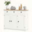 Distressed White Sideboard Cabinet-545627235