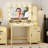 Camaya Makeup Vanity With LED Light and Charging Station-78311091