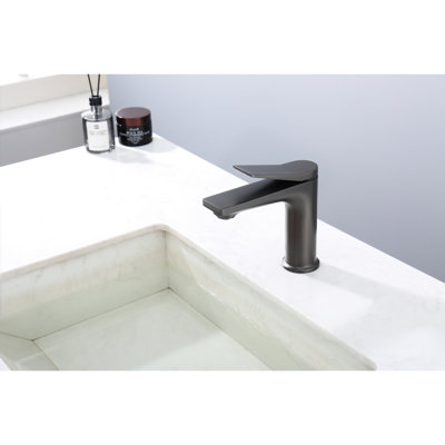Robinet en zinc - 1 trou, pour lavabo de salle de bain Douche contemporaine 5,48 po, débit doux