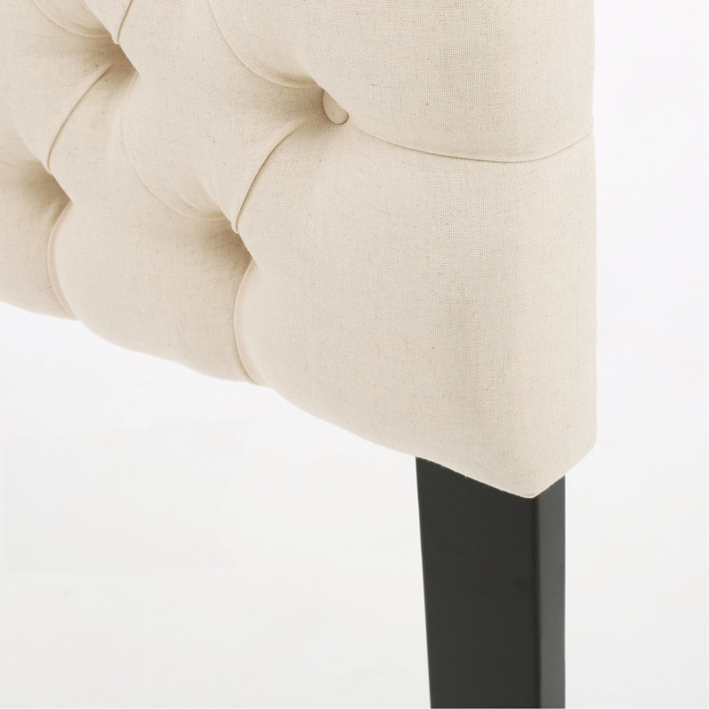 Tête de lit capitonnée capitonnée de style moderne avec boutons, tête de lit réglable en bois massif, tête de lit en bois massif avec pieds en métal durables dans la chambre à coucher