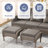 This Stylish Willow Terrace Glider Loveseat Conversation Set Turns Your Outdoor Area Into A Private Vacation Destination.It Includes A Glider Loveseat,  2 Classic Rocking Chairs, A Side Table, 2 Ottomans And A Coffee Table. Its Design Aims To Balance Com-118706019