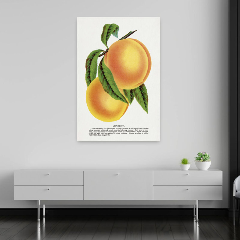 Art mural rétro fleur prune, H 60 po x l 40 po