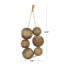Décoration murale en bois brun à 6 cordes avec corde suspendue