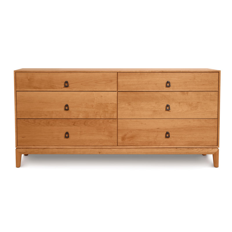 Mansfield 6 - Drawer Solid Wood Dresser, Natural Cherry