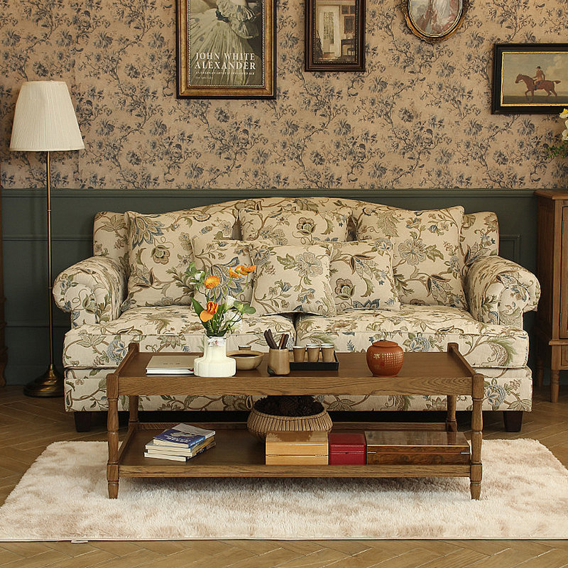 American-style double-layer storage coffee table